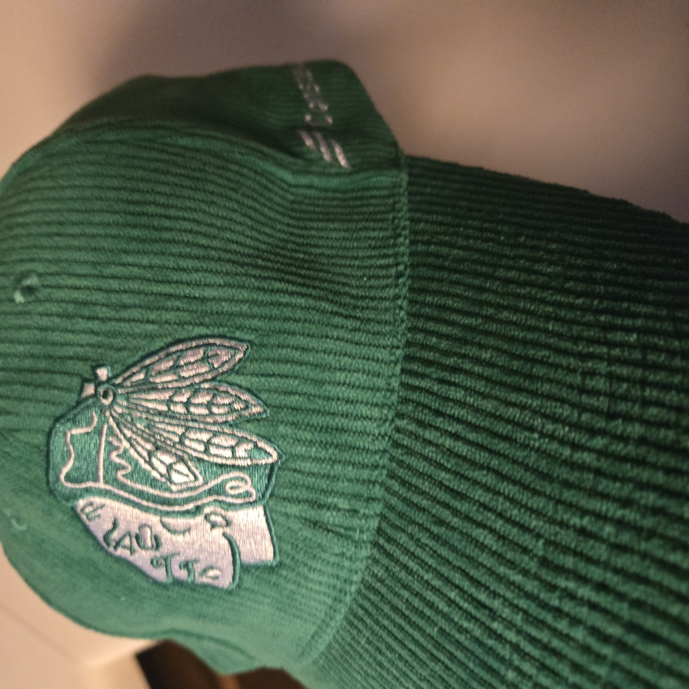 Blackhawks Hockey! Green Cap with Embroidered Logo!  Never Worn!